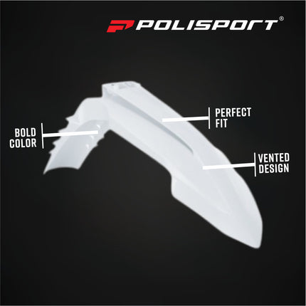 Polisport 91640 Full Plastic Kit with Mask – Fits KTM EXC/EXC‑F/XC‑W/XC‑FW 2024→ – Complete Bodywork Set with Fenders, Shrouds, Side Panels, Fork Guards, Airbox Cover – White