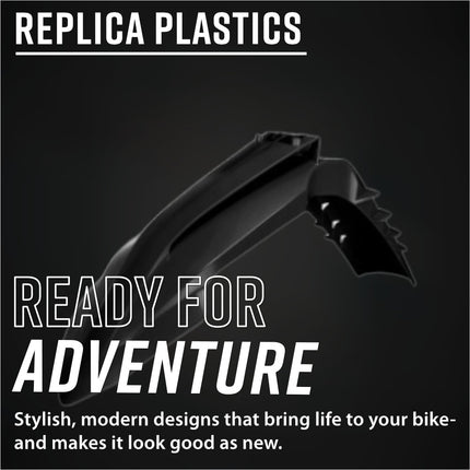 Polisport 91641 Full Replica Plastic Kit for KTM EXC / EXC-F / XC-W / XC-FW 2024-2026 - Custom Dirt Bike Bodywork - Black (Fenders, Scoops, Side Panels, Airbox Cover, Headlight Mask, Fork Guards)