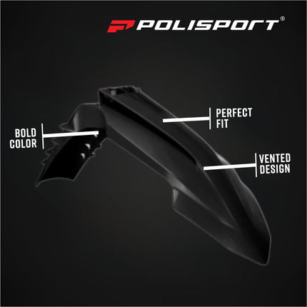 Polisport 91641 Full Replica Plastic Kit for KTM EXC / EXC-F / XC-W / XC-FW 2024-2026 - Custom Dirt Bike Bodywork - Black (Fenders, Scoops, Side Panels, Airbox Cover, Headlight Mask, Fork Guards)