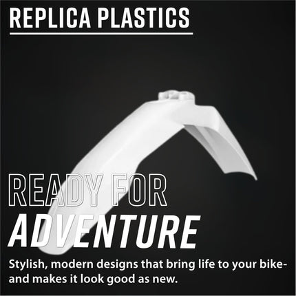 Polisport 91643 Full Plastic Kit – Fits Husqvarna TC/FC 2025→ – OEM‑Style Bodywork with Fenders, Panels, Radiator Scoops, Number Plate, Airbox Cover & Fork Guards – White