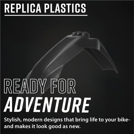 Polisport 91644 Full Replica Plastic Kit for Husqvarna TC/FC 125-450 2025-2026 - Custom Dirt Bike Bodywork - Black (Fenders, Scoops, Side Panels, Number Plate, Airbox Cover, Fork Guards)