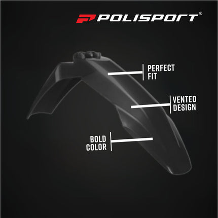 Polisport 91644 Full Replica Plastic Kit for Husqvarna TC/FC 125-450 2025-2026 - Custom Dirt Bike Bodywork - Black (Fenders, Scoops, Side Panels, Number Plate, Airbox Cover, Fork Guards)