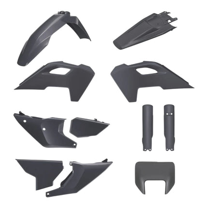 Polisport 91649 Full Plastic Kit with Mask – Fits Husqvarna TE/FE 2024→ – Complete Bodywork Set with Fenders, Shrouds, Side Panels, Fork Guards, Airbox Cover – Nardo Grey