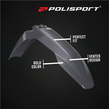 Polisport 91649 Full Plastic Kit with Mask – Fits Husqvarna TE/FE 2024→ – Complete Bodywork Set with Fenders, Shrouds, Side Panels, Fork Guards, Airbox Cover – Nardo Grey