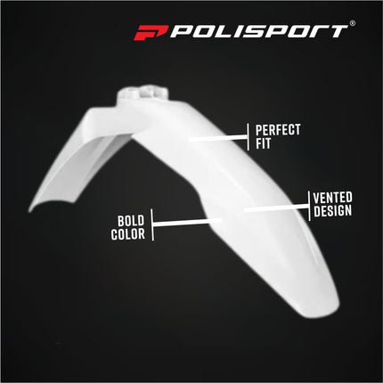 Polisport 91650 Full Replica Plastic Kit for Husqvarna TE / FE 150-501 2024-2026 - OEM Color Match Dirt Bike Bodywork - White/Blue (Fenders, Scoops, Side Panels, Headlight Mask, Airbox Cover)