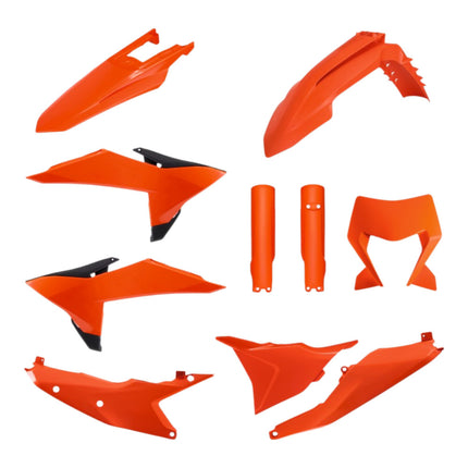 Polisport 91655 Full Plastic Bodywork Kit for KTM EXC, EXC-F, XC-W & XC-FW MY2026 (26->) Orange Replacement Plastics-Fenders, Radiator Scoops, Side Panels, Airbox Covers, Headlight Mask & Fork Guards