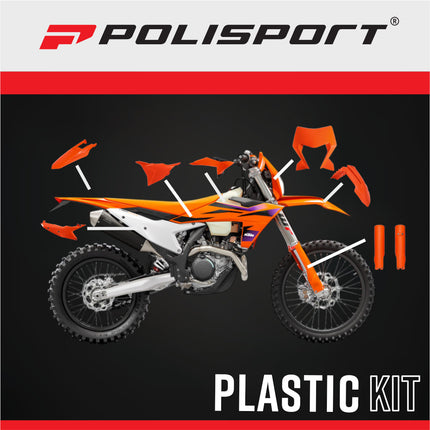 Polisport 91655 Full Plastic Bodywork Kit for KTM EXC, EXC-F, XC-W & XC-FW MY2026 (26->) Orange Replacement Plastics-Fenders, Radiator Scoops, Side Panels, Airbox Covers, Headlight Mask & Fork Guards