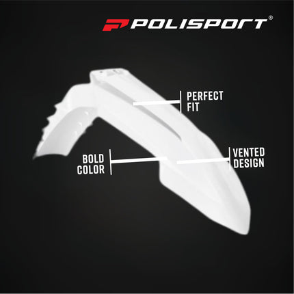 Polisport 91656 Full Plastic Kit for KTM EXC, EXC-F, XC-W & XC-FW 2026+ White – Complete Bodywork Set with Fenders, Radiator Scoops, Side Panels, Fork Guards, Airbox Cover and Headlight Mask
