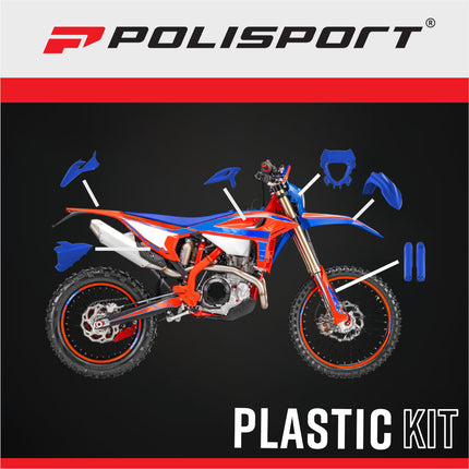 Polisport 91659 Full Plastic Kit for Beta RR 2T/4T (2025+) Racing Blue – Complete Bodywork Set with Front & Rear Fenders, Radiator Scoops, Fork Protectors, Airbox Cover and Headlight Mask