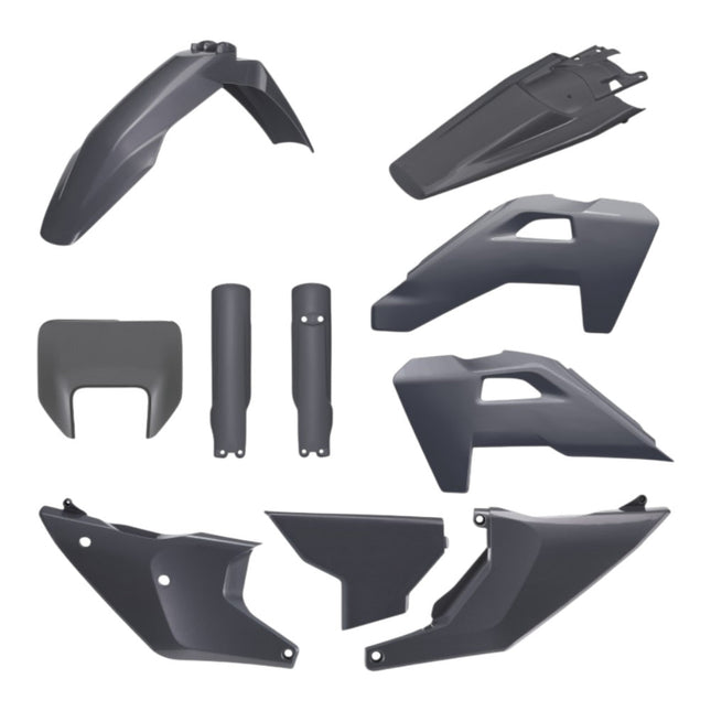 Polisport 91663 Full Plastic Kit – Fits Husqvarna TE/FE 2025-2026 Complete Replacement Bodywork Set with Fenders, Shrouds, Side Panels, Fork Guards, Headlight Mask, Airbox Cover – Nardo Grey