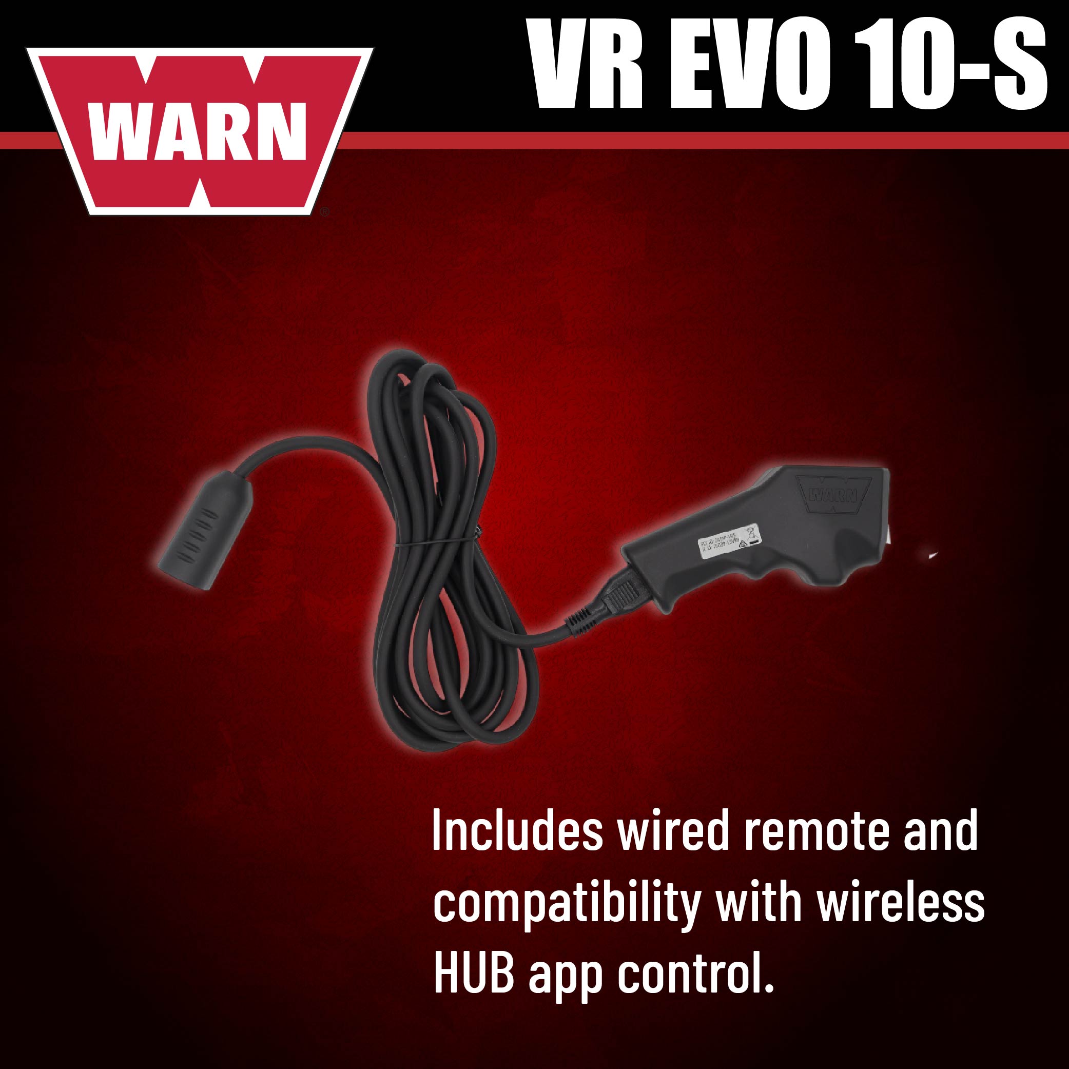 WARN VR EVO 10-S Electric 12V Winch – 10,000 lb Pull Capacity, Synthetic Rope, IP68 Waterproof, High-Performance Off-Road Recovery Winch for Trucks, Jeeps, and SUVs