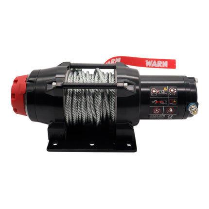 Warn R25 Wire Rope Winch – 2,500 lb Pulling Capacity, equipped with 50’ of 3/16” steel rope & remote-mounted rocker switch - Roller fairlead for ATV, UTV, Side by Side, and SXS Recovery & Towing