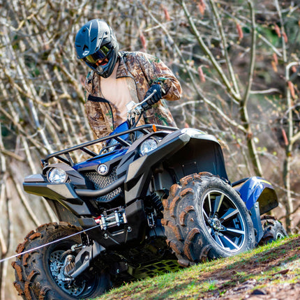 Warn R45 Wire Rope Winch - 4,500 lb. Pulling Capacity, equipped with 50’ of 1/4” steel rope and dash-mounted rocker switch - Corded remote/fairlead for ATV, UTV, Side by Side, and SXS Recovery/Towing