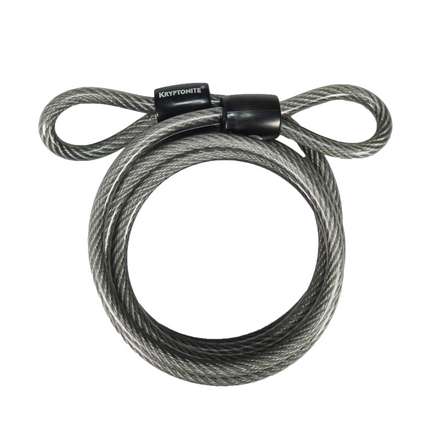 Kryptonite KryptoFlex 818 Looped Cable and Key Padlock - 4 ft. Long, 5/16" Diameter Cable with Keys for Bicycles; E-Bikes; Scooters (210412)