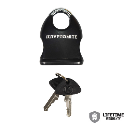 Kryptonite KryptoFlex 818 Looped Cable and Key Padlock - 4 ft. Long, 5/16" Diameter Cable with Keys for Bicycles; E-Bikes; Scooters (210412)