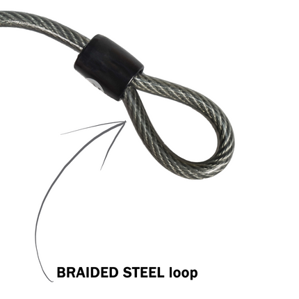 Kryptonite KryptoFlex 818 Looped Cable and Key Padlock - 4 ft. Long, 5/16" Diameter Cable with Keys for Bicycles; E-Bikes; Scooters (210412)
