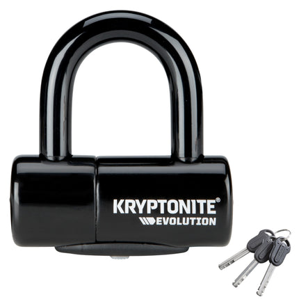 Kryptonite Evolution Disc Lock, 14mm Heavy Duty Black Bike Bicycle Lock, Sold Secure Gold, High Security Anti-Theft Protection for Bicycle, E-Bike, Motorcycles, Scooters, and more