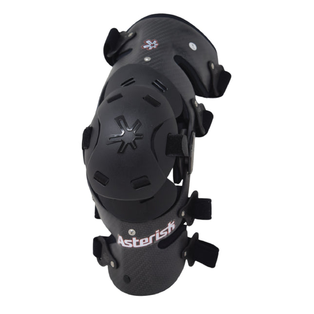 Asterisk Carbon Cell Pro - Advanced Knee Protector Brace (Right Only) for Motocross, Snowboarding, Wakeboarding, Off-Roading, Football, & More - Size Large