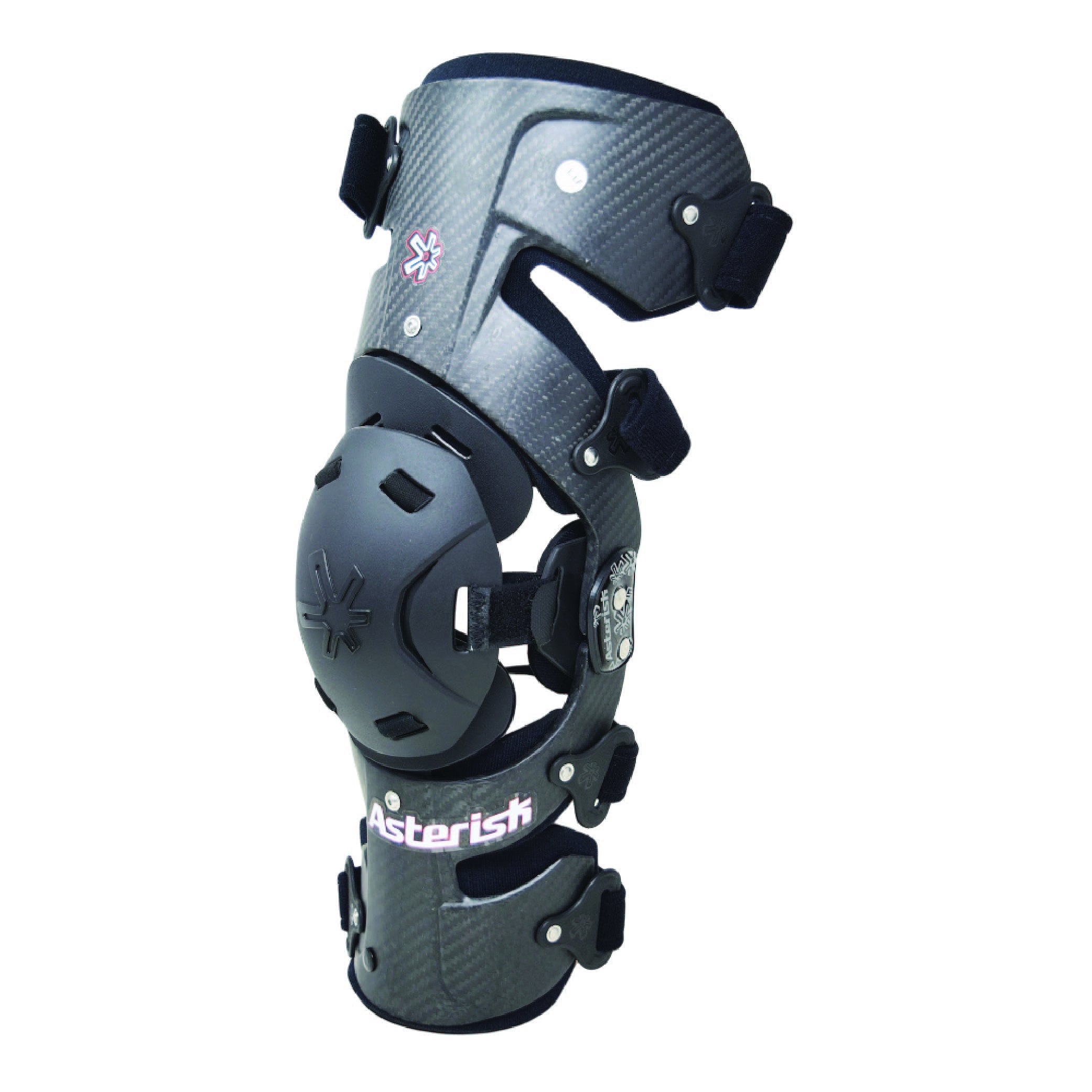 Asterisk Carbon Cell Pro - Advanced Knee Protector Braces (Pair- Left & Right) for Motocross, Snowboarding, Wakeboarding, Off-Roading, & More - Size Medium