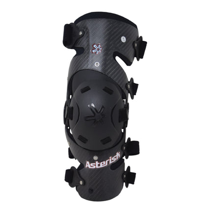 Asterisk Carbon Cell One - Advanced Knee Protector Brace (Left Only) for Motocross, Snowboarding, Wakeboarding, Off-Roading, Football, & More - Size XL