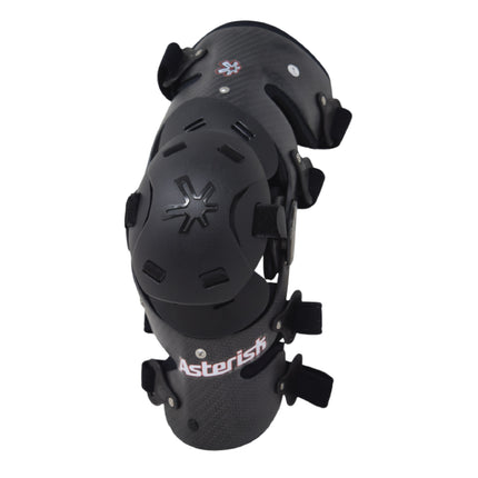 Asterisk Carbon Cell One - Advanced Knee Protector Brace (Left Only) for Motocross, Snowboarding, Wakeboarding, Off-Roading, Football, & More - Size XL