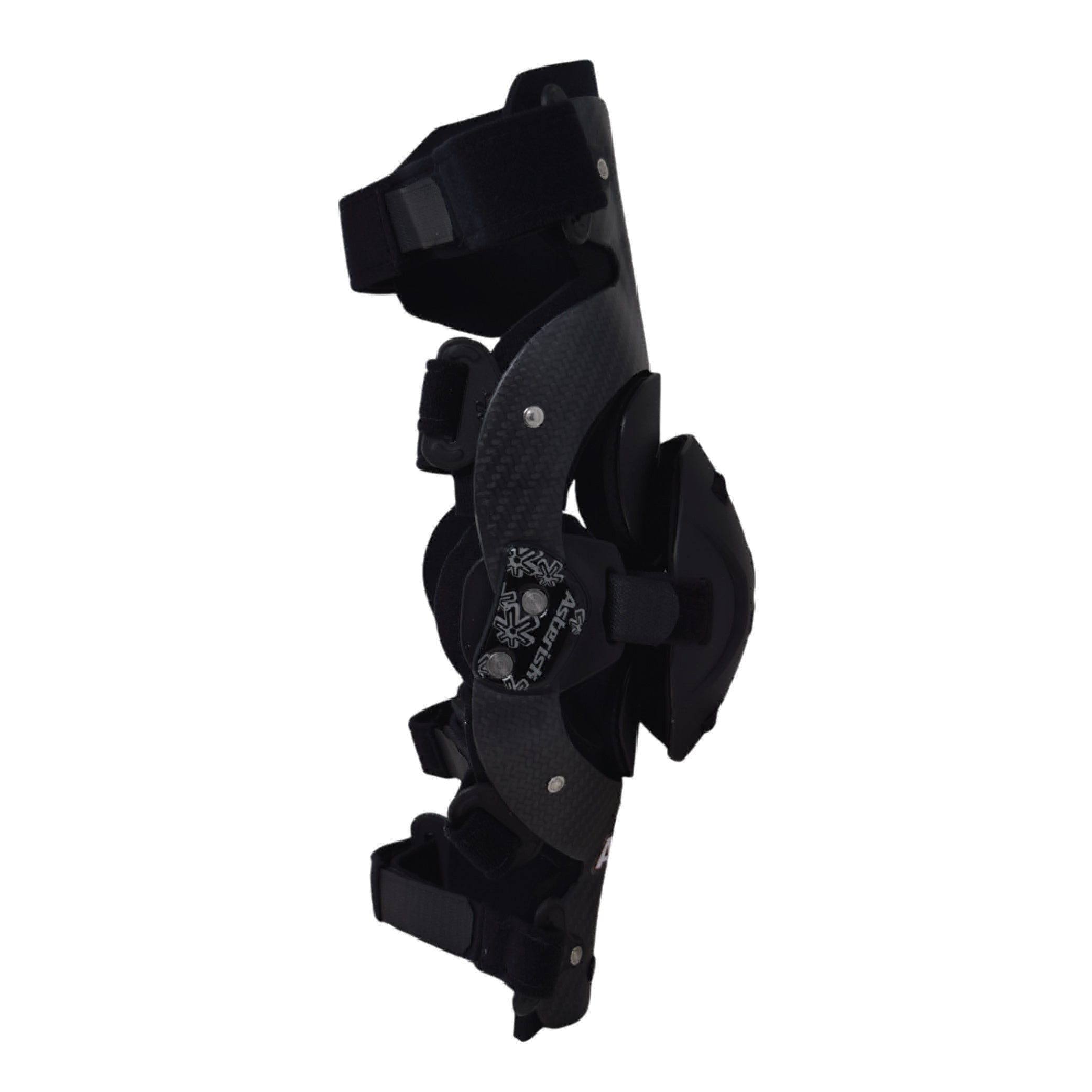 Asterisk Carbon Cell One - Advanced Knee Protector Brace (Left Only) for Motocross, Snowboarding, Wakeboarding, Off-Roading, Football, & More - Size XL
