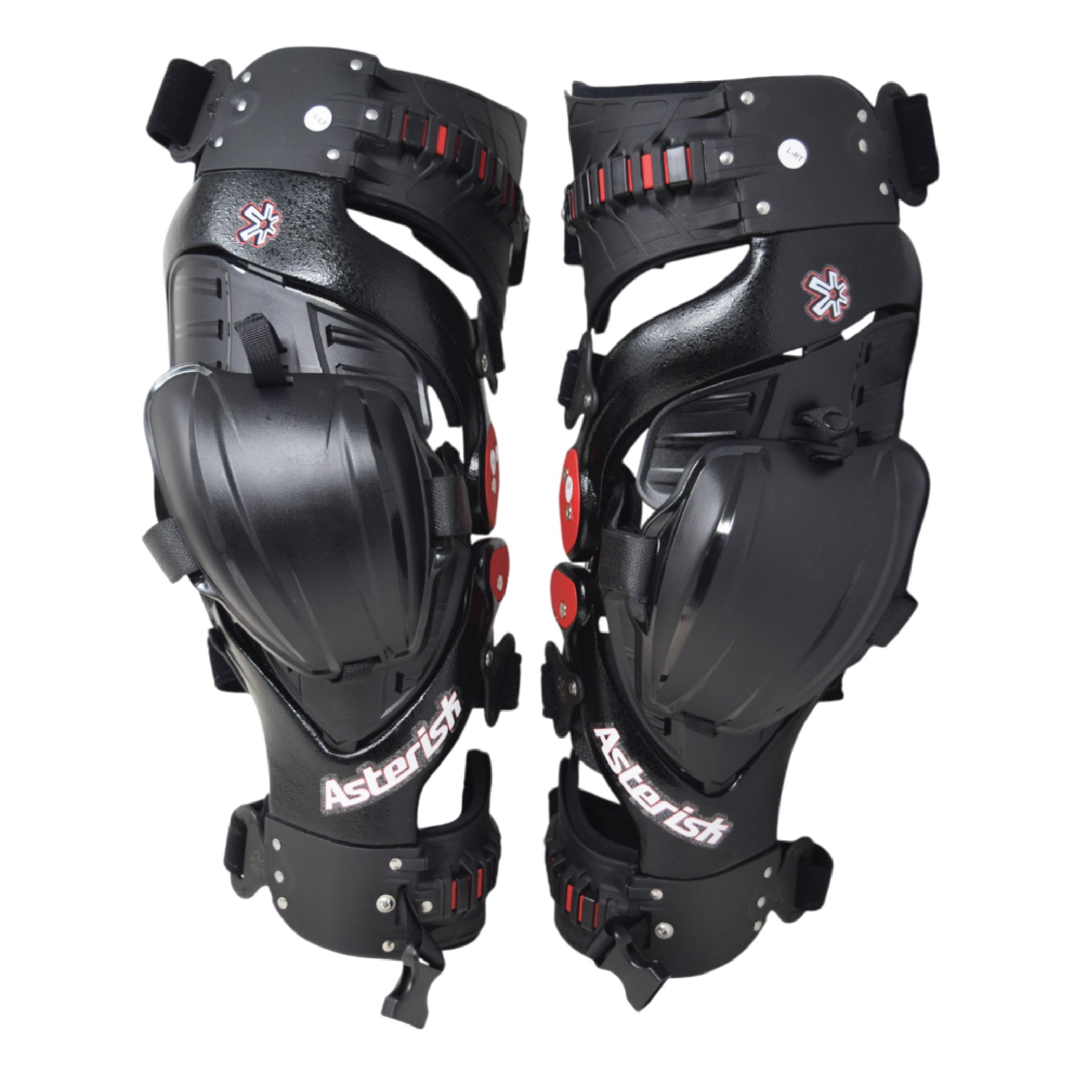 Asterisk Carbon Cell One Knee Braces (Pair - Left & Right) for Motocross & Off-Road Riders-XL