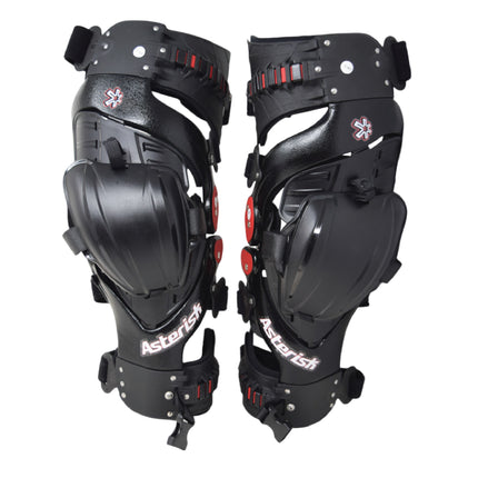 Asterisk Carbon Cell One - Advanced Knee Protector Braces (Pair- Left & Right) for Motocross, Snowboarding, Wakeboarding, Off-Roading, & More - Size XL