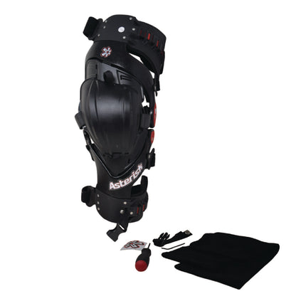Asterisk Ultra Cell 4.1 - Advanced Knee Protector Brace (Left Only) for Motocross, Snowboarding, Wakeboarding, Off-Roading, Football, & More - Size Large