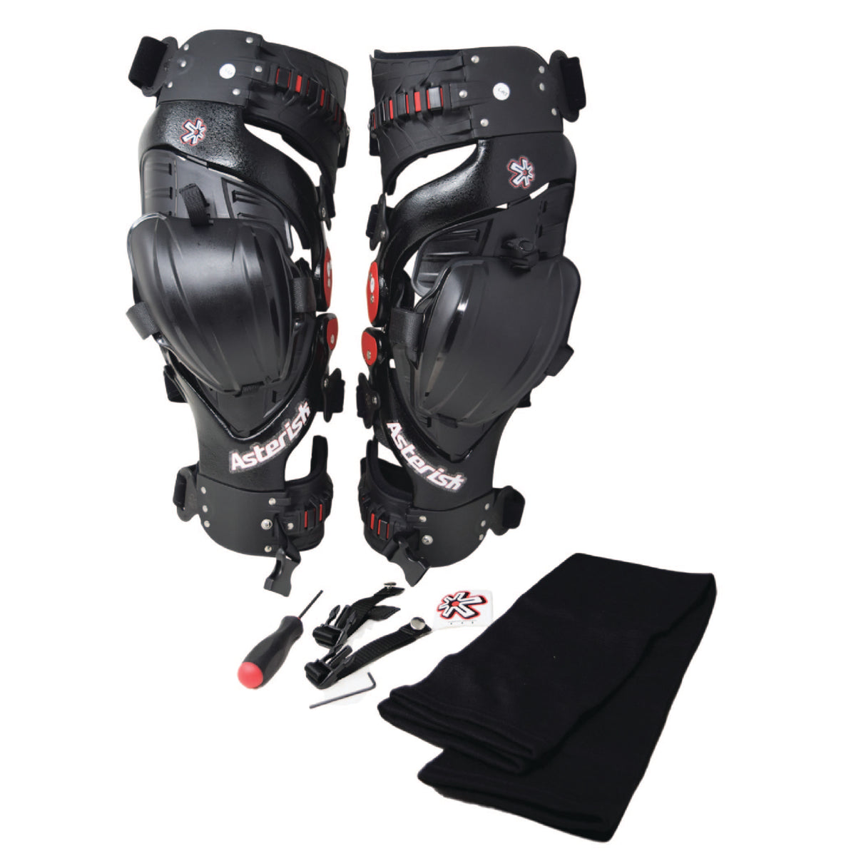 Asterisk Ultra Cell 4.1 - Advanced Knee Protector Braces (Pair - Left & Right) for Motocross, Snowboarding, Wakeboarding, Off-Roading, & More - Size Small