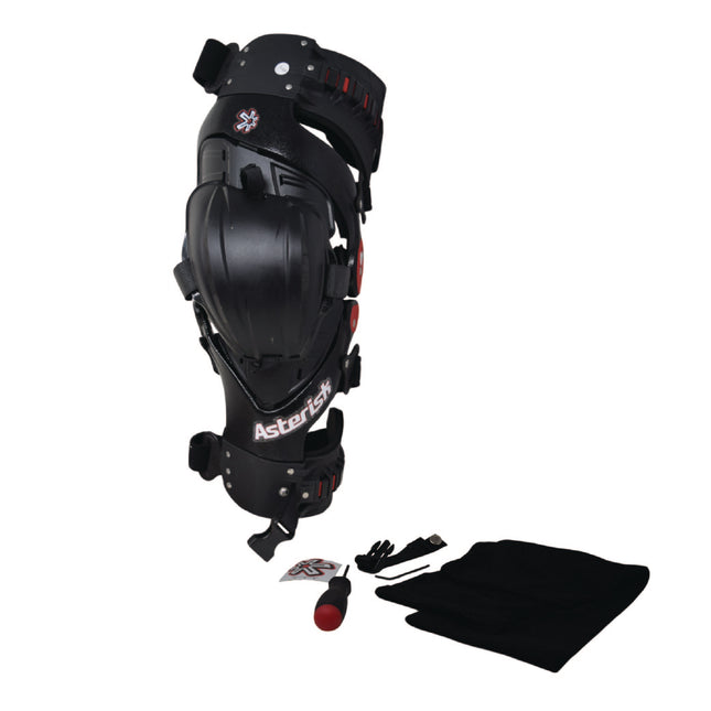 Asterisk Ultra Cell 4.1 - Advanced Knee Protector Brace (Left Only) for Motocross, Snowboarding, Wakeboarding, Off-Roading, Football,  & More - Size X-Large