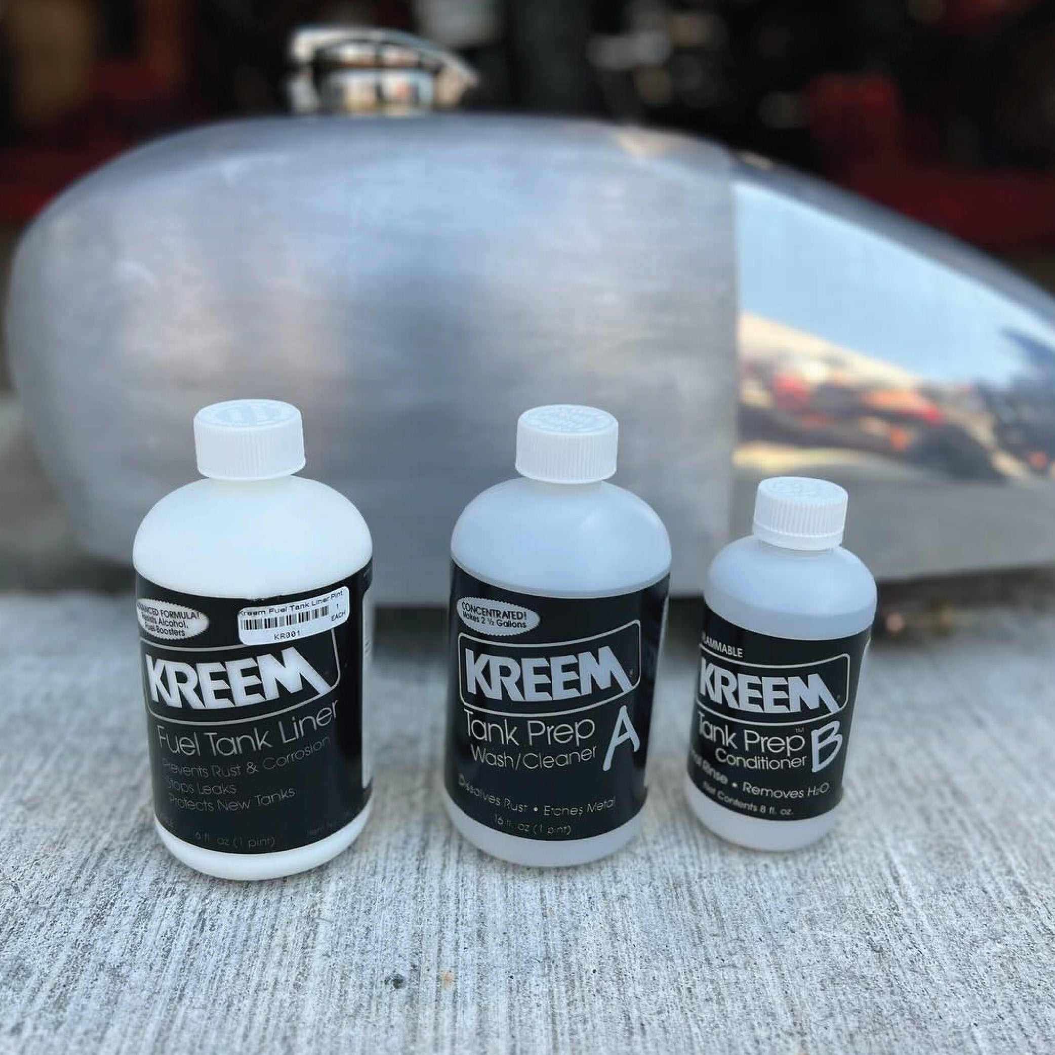 KREEM 1210 Tank Wash,Conditioner & Fuel Tank Liner Combo Pack