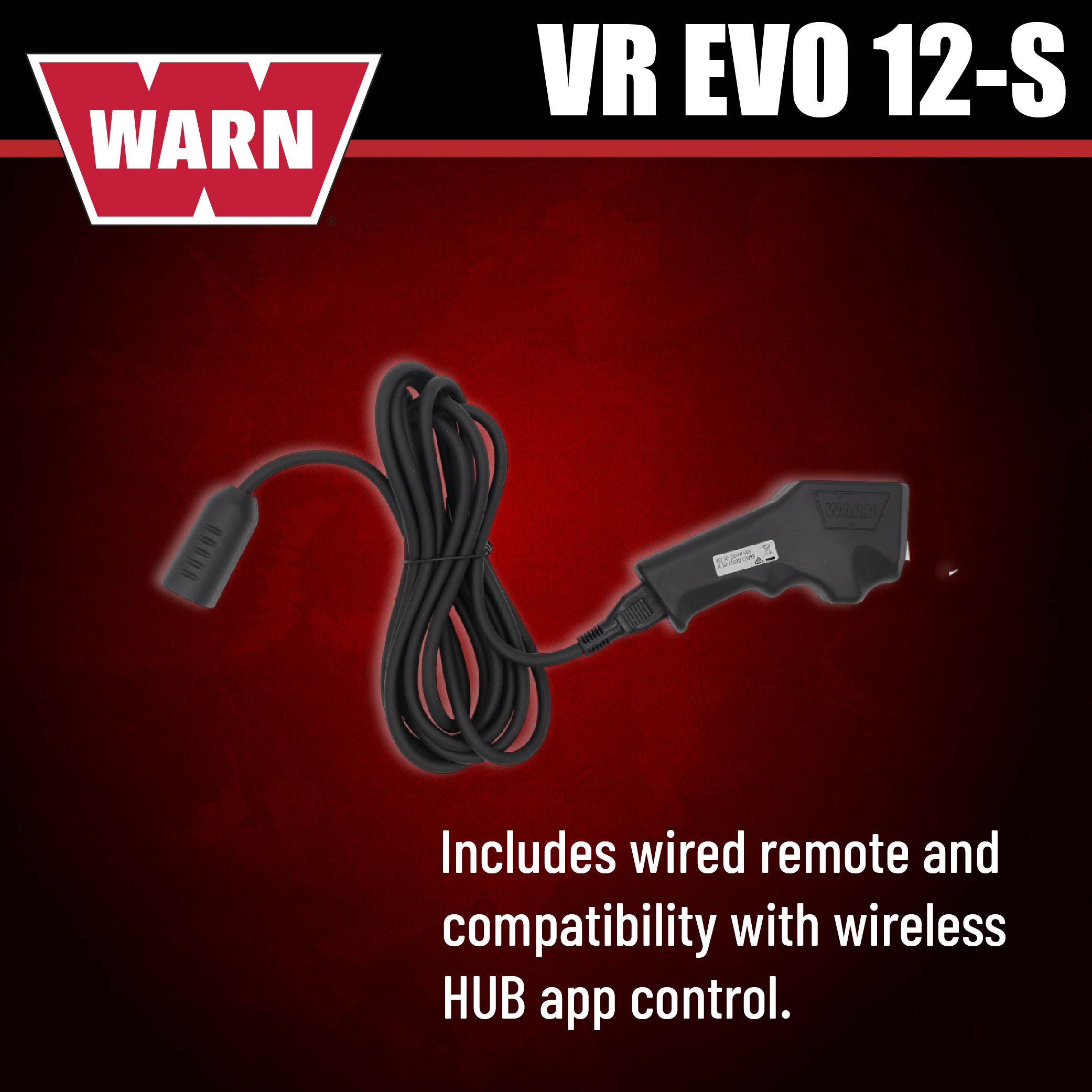 WARN VR EVO 12-S Electric 12V Winch – 12,000 lb Pull Capacity, Synthetic Rope, IP68 Waterproof, High-Performance Off-Road Recovery Winch for Trucks, Jeeps, and SUVs