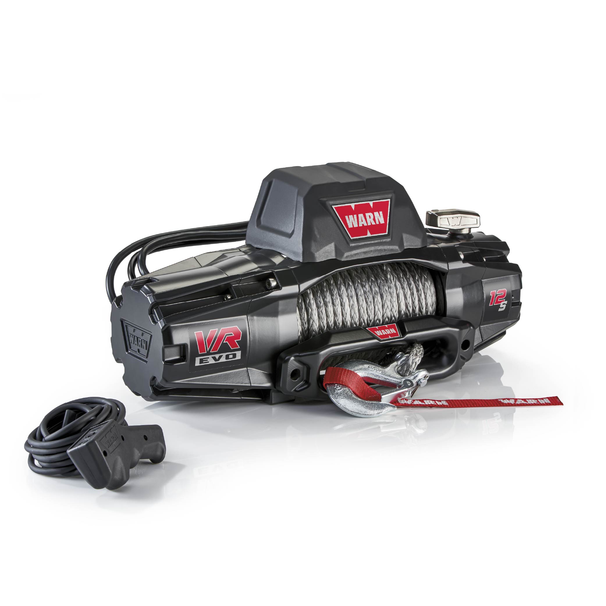 WARN VR EVO 12-S Electric 12V Winch – 12,000 lb Pull Capacity, Synthetic Rope, IP68 Waterproof, High-Performance Off-Road Recovery Winch for Trucks, Jeeps, and SUVs