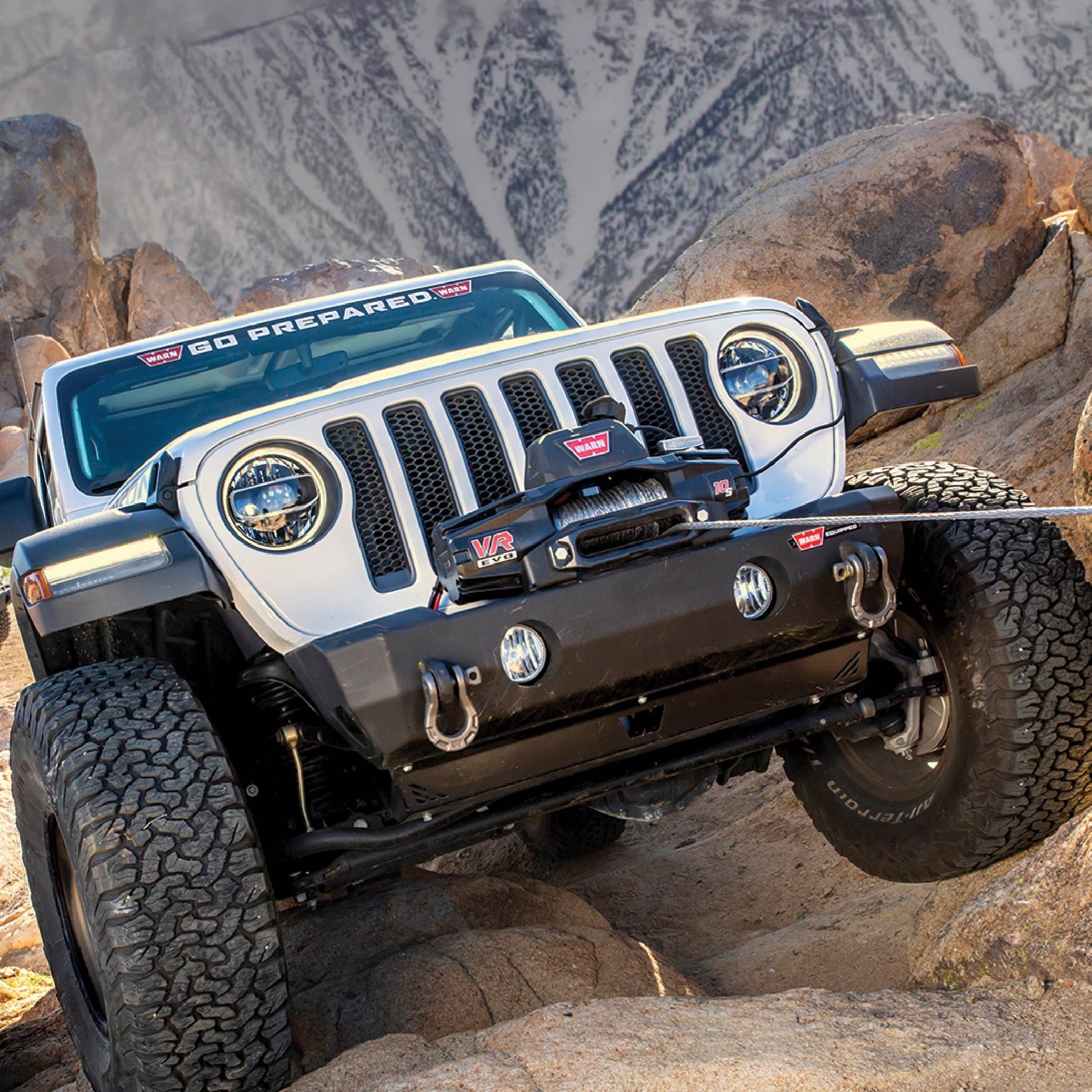 WARN VR EVO 12-S Electric 12V Winch – 12,000 lb Pull Capacity, Synthetic Rope, IP68 Waterproof, High-Performance Off-Road Recovery Winch for Trucks, Jeeps, and SUVs