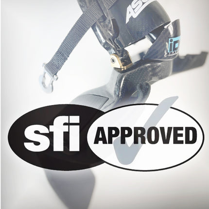 Meru Safety Racing Ascent Carbon Head & Neck Restraint with Quick Release Tethers & Shock Absorber Reduces Force from Frontal Impacts (Small/Medium)