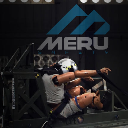 Meru Safety Racing Ascent Carbon Head & Neck Restraint with Quick Release Tethers & Shock Absorber Reduces Force from Frontal Impacts (Large/X-Large)