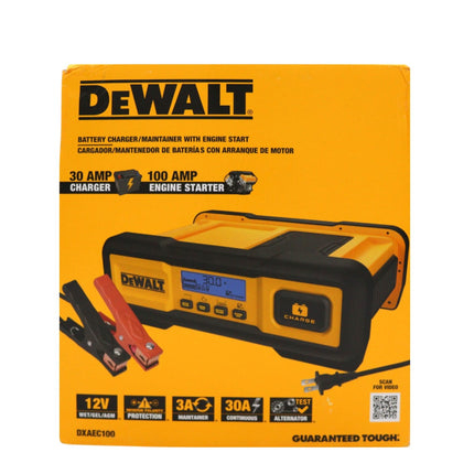 DeWalt DXAEC100 Professional 30 Amp Battery Charger, Battery Maintainer, Battery Trickle Charger