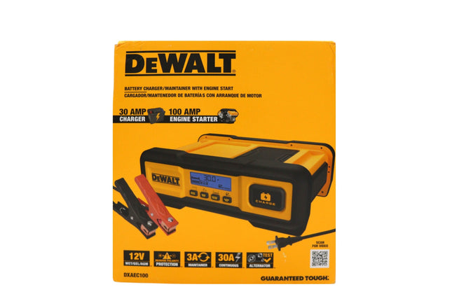 DeWalt DXAEC100 Professional 30 Amp Battery Charger, Battery Maintainer, Battery Trickle Charger