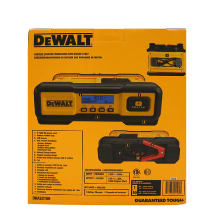 DeWalt DXAEC100 Professional 30 Amp Battery Charger, Battery Maintainer, Battery Trickle Charger