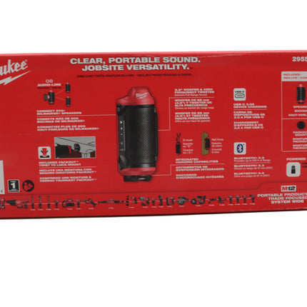 Milwaukee 2955-20 M12 Bluetooth® Jobsite Speaker with Packout Compatibility