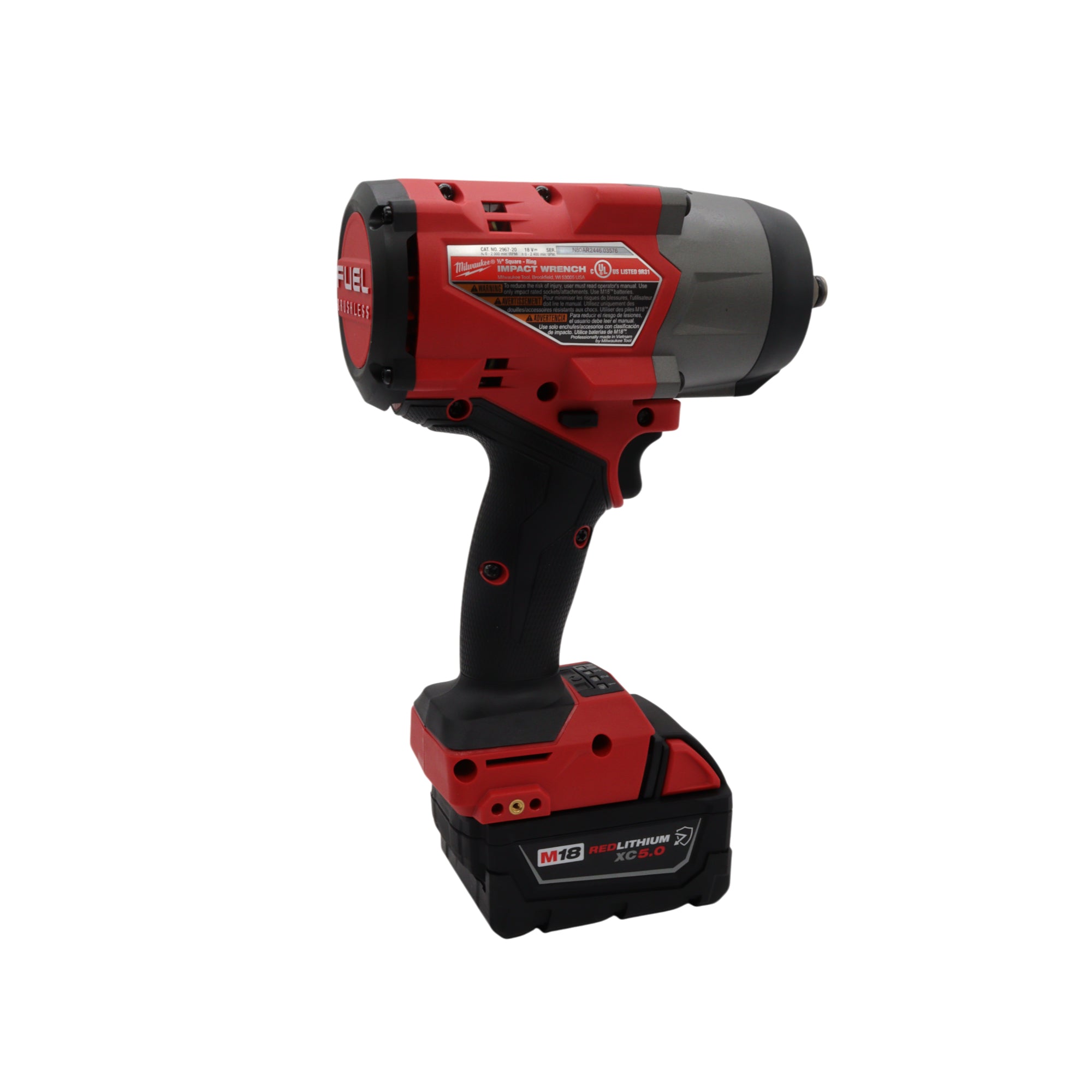 Milwaukee 18V Lithium-Ion Brushless Cordless High-Torque 1/2 in. Impact Wrench w/Friction Ring Kit