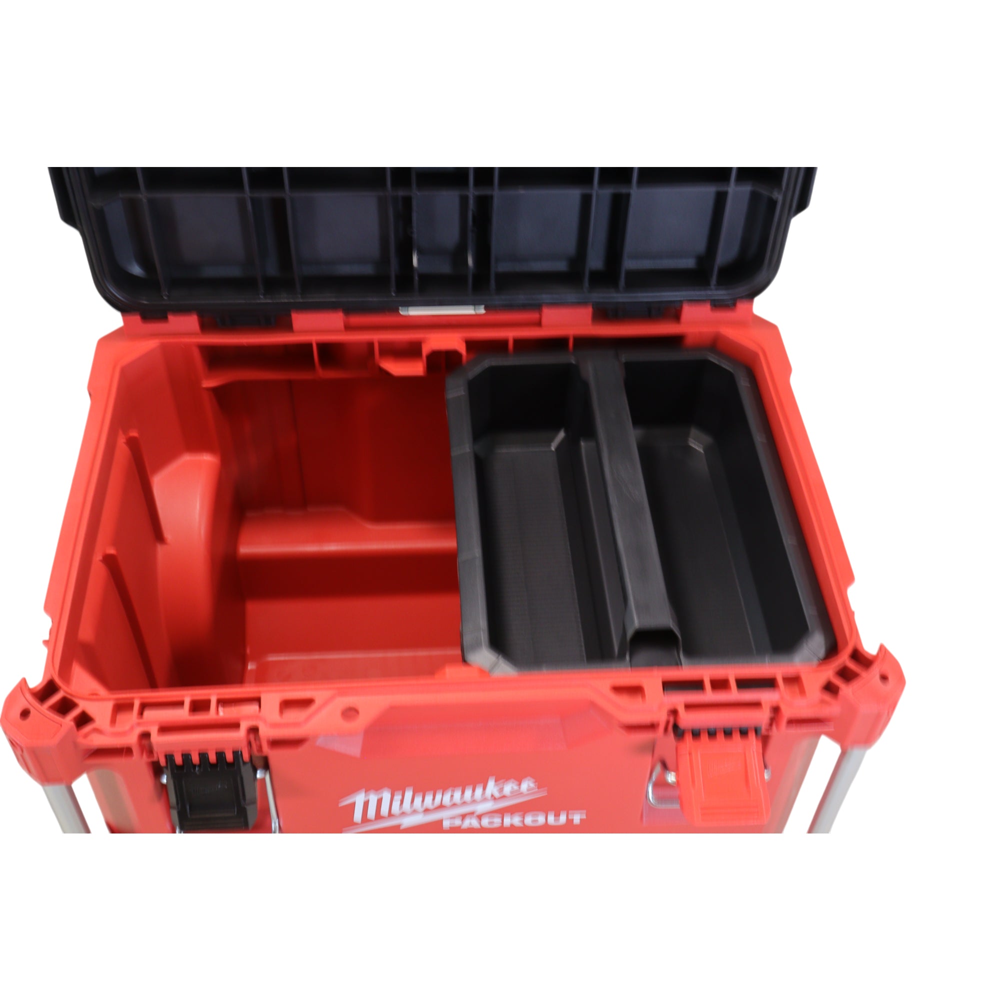 Milwaukee PACKOUT 22 in. Rolling Modular Tool Box, Heavy-Duty Rolling Storage with Industrial-Grade Extendable Handle, Impact-Resistant Polymer Construction, Modular Connectivity for Tools & Acc.