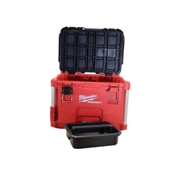 Milwaukee PACKOUT 22 in. Rolling Modular Tool Box, Heavy-Duty Rolling Storage with Industrial-Grade Extendable Handle, Impact-Resistant Polymer Construction, Modular Connectivity for Tools & Acc.