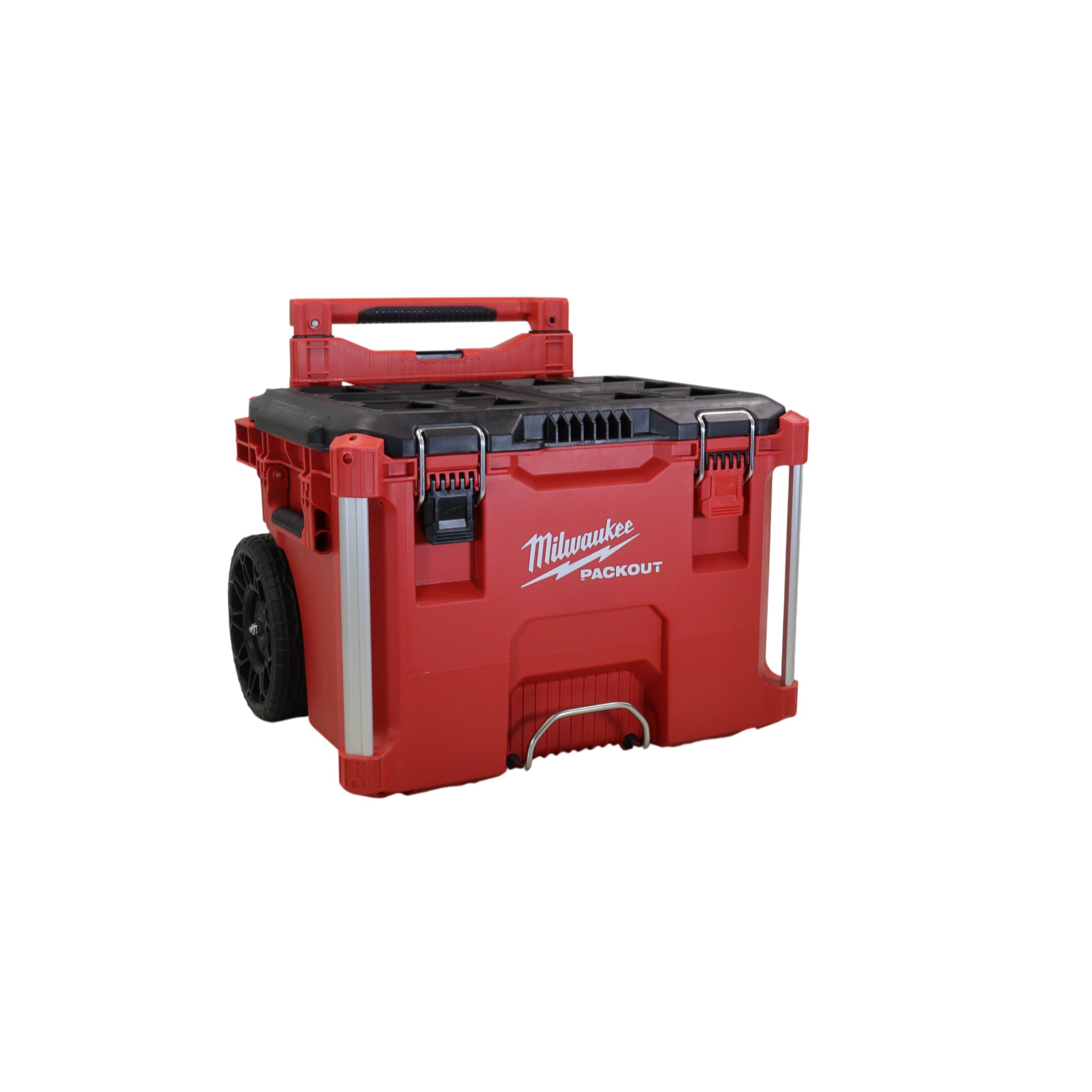 Milwaukee PACKOUT 22 in. Rolling Modular Tool Box, Heavy-Duty Rolling Storage with Industrial-Grade Extendable Handle, Impact-Resistant Polymer Construction, Modular Connectivity for Tools & Acc.