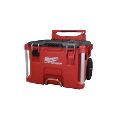Milwaukee PACKOUT 22 in. Rolling Modular Tool Box, Heavy-Duty Rolling Storage with Industrial-Grade Extendable Handle, Impact-Resistant Polymer Construction, Modular Connectivity for Tools & Acc.