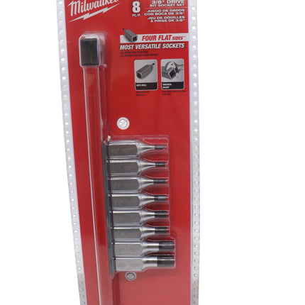 Milwaukee 48-22-9542 8pc 3/8" Drive Hex Bit Socket Set - SAE