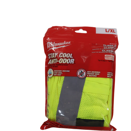 Milwaukee 48-73-5112 Class 2 High Visibility Yellow Mesh Safety Vest - L/XL