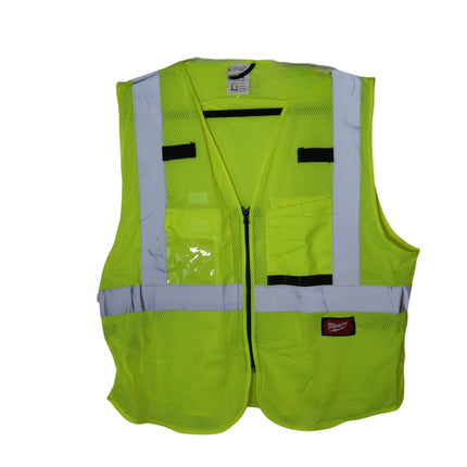 Milwaukee 48-73-5112 Class 2 High Visibility Yellow Mesh Safety Vest - L/XL
