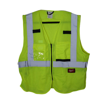 Milwaukee 48-73-5112 Class 2 High Visibility Yellow Mesh Safety Vest - L/XL